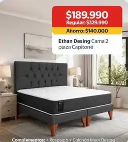 Lider Ethan desing cama capitoné oferta