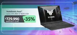 PC Factory Asus notebook oferta