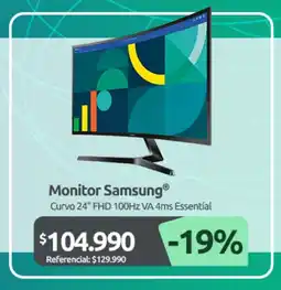 PC Factory Samsung monitor curvo 24" oferta