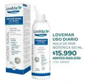 Lovemar uso diario agua de mar isotónica