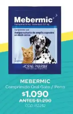 Cruz Verde Mebermic comprimido oral gato / perro oferta