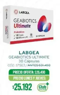 Cruz Verde Labgea geabiotics ultimate oferta