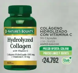 Cruz Verde Nature's bounty colágeno hidrolizado con vitamina c oferta