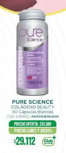 Cruz Verde Pure science colágeno beauty oferta