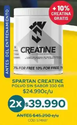Cruz Verde Spartan creatine polvo sin sabor oferta
