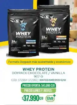 Cruz Verde Whey protein doypack chocolate/vainilla oferta