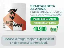 Cruz Verde Spartan beta alanina polvo sin sabor oferta