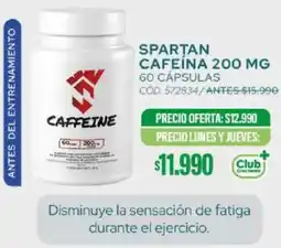Cruz Verde Spartan cafeína oferta