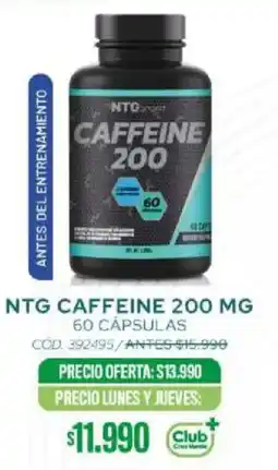 Cruz Verde Ntg caffeine oferta