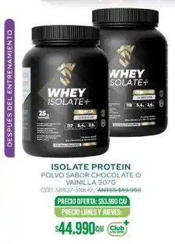 Cruz Verde Isolate protein polvo sabor chocolate o vainilla oferta