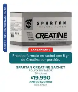 Cruz Verde Spartan creatine sachet polvo sin sabor oferta