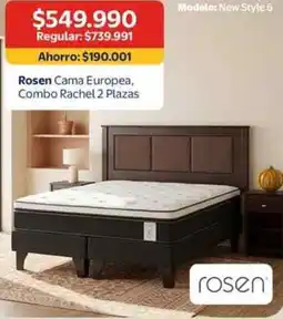 Lider Rosen cama europea, combo rachel oferta