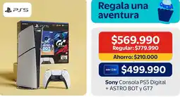Lider Sony consola ps5 digital + astro bot y gt7 oferta