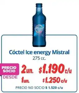 Alvi Mistral cóctel ice energy oferta