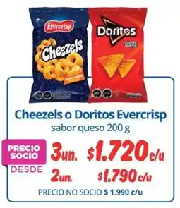 Alvi Cheezels o doritos evercrisp sabor queso oferta