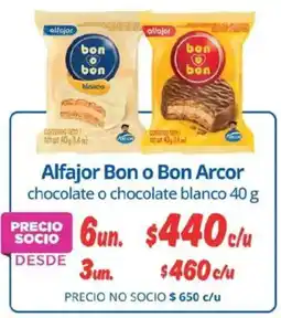 Alvi Bon o bon alfajor arcor chocolate o chocolate blanco oferta