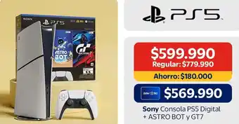 Sony - ps5 digital + astro bot