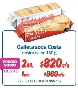 Alvi Costa galleta soda clásica o line oferta