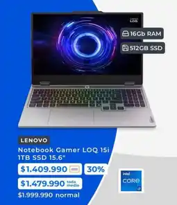 Paris Lenovo notebook gamer loq 15i 1tb ssd 15.6" oferta
