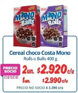 Alvi Costa mono cereal choco rolls o balls oferta