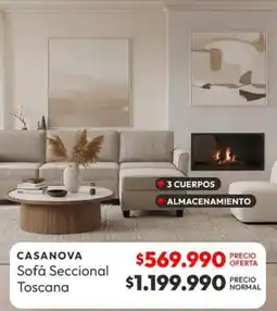 Abc Sofá seccional toscana oferta