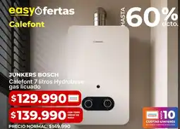Easy Junkers - calefont 7 litros hydrobase gas licuado oferta