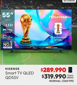 Abc Hisense - smart tv qled qd55v oferta