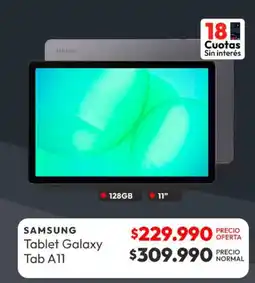 Abc Samsung - tablet galaxy tab a11 oferta