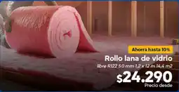 Construmart Rollo lana de vidrio oferta