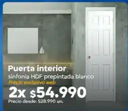 Construmart Puerta interior sinfonia hdf prepintada blanco oferta