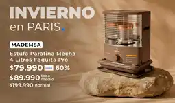 Paris Mademsa - estufa parafina mecha 4 litros foguita pro oferta
