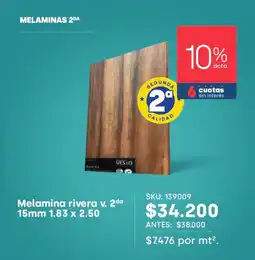 Imperial Melamina rivera v. 15mm 1.83 x 2.5 oferta