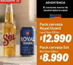 Unimarc Royal guard - pack cerveza oferta
