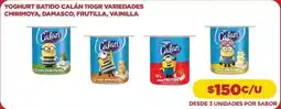 Comercial Castro Calán - yoghurt batido calar 110gr variedades chirimoya, damasco, frutilla, vainilla oferta