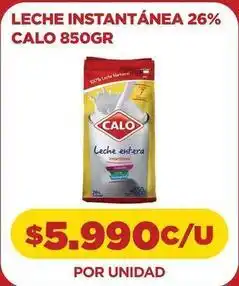 Comercial Castro Calo - leche instantánea 26% oferta