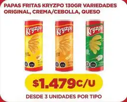 Comercial Castro Kryzpo - papas fritas 130gr variedades original, crema/cebolla, queso oferta