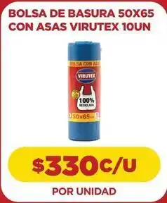Comercial Castro Virutex - bolsa de basura 50x65 con asas oferta