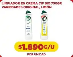 Comercial Castro Cif - limpiador en crema bio variedades original, limón oferta