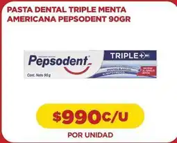 Comercial Castro Pepsodent - pasta dental triple menta americana oferta