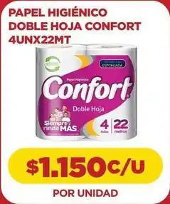 Comercial Castro Confort - papel higiénico doble hoja 4unx22mt oferta