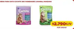 Comercial Castro Gato - rena para gato cuchito 2kg variedades lavanda oferta
