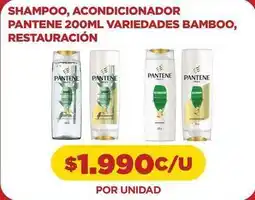 Comercial Castro Pantene - shampoo, acondicionador 200ml variedades bamboo, restauracion oferta