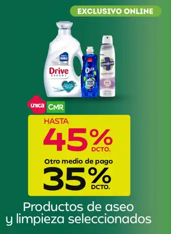 Productos de aseo y limpieza seleccionados