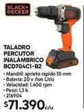 Construmart Black & decker - taladro percutor inalámbrico bcd704c1-b2 oferta