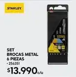Construmart Stanley - brocas metal 6 piezas oferta