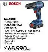 Construmart Bosch - taladro percutor inalámbrico gsb 185-li oferta