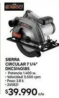 Construmart Circular 7 1/4 dkcs14g185 oferta