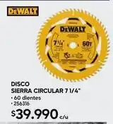 Construmart Dewalt - disco sierra circular 7 1/4 oferta