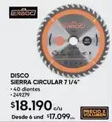 Construmart Disco sierra circular 7 1/4 oferta