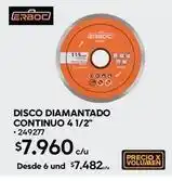Construmart Disco diamantado continuo 4 1/2 oferta